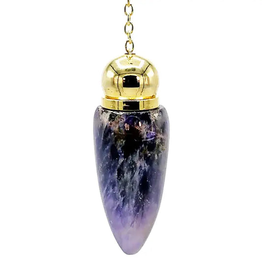 Pendule en Améthyste plaqué laiton