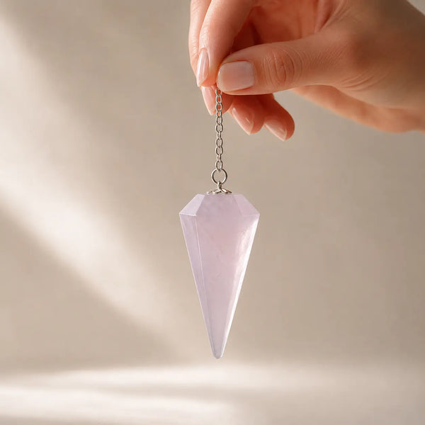Pendule Quartz Rose à facettes