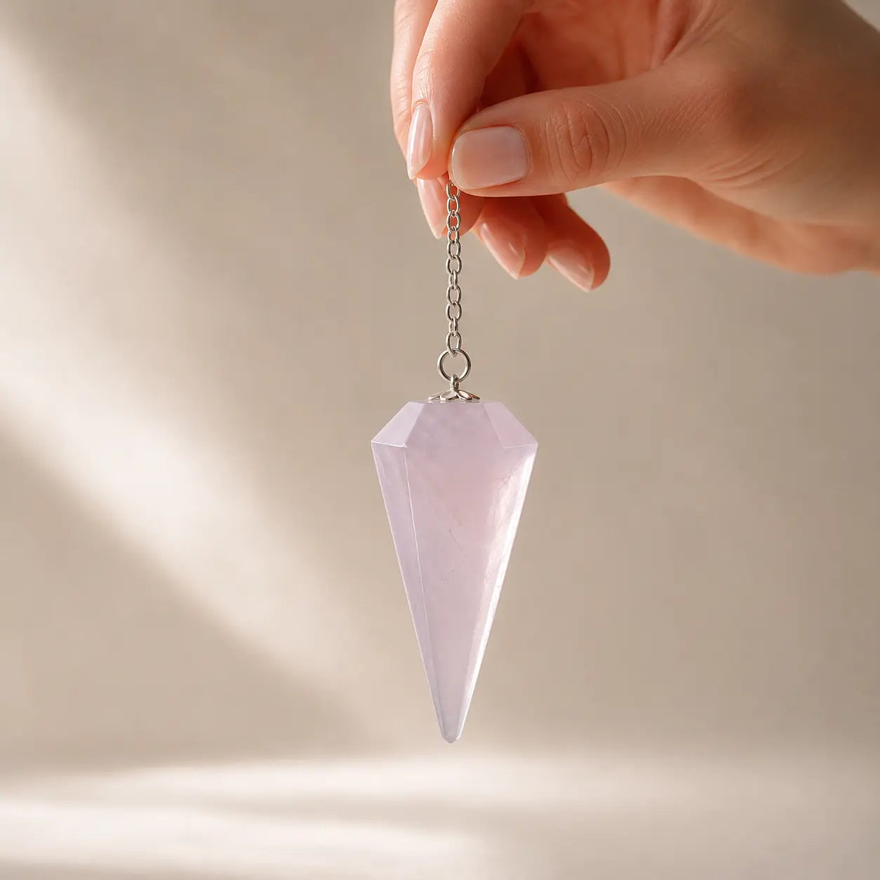 Pendule Quartz Rose à facette