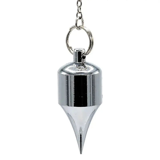 Pendule cylindrique en laiton chromé