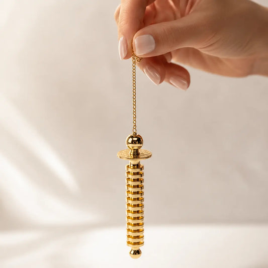 Pendule Laiton plaqué Or | Fleur de Vie