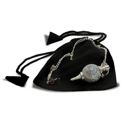 Pendule Lapis Lazuli Poli avec pochette - divination et spiritualité douce
