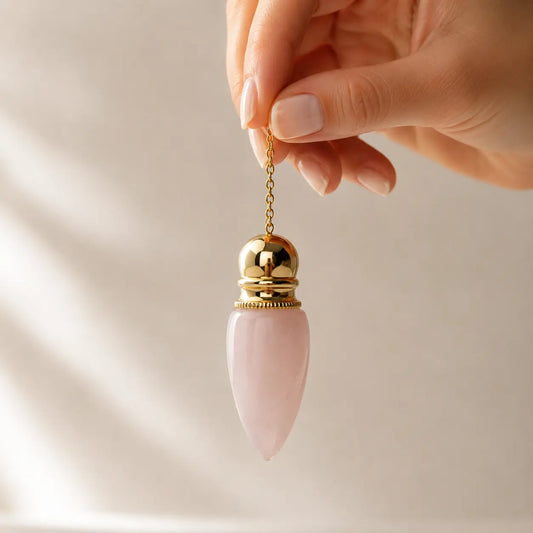 Pendule Quartz Rose et Laiton | Conique