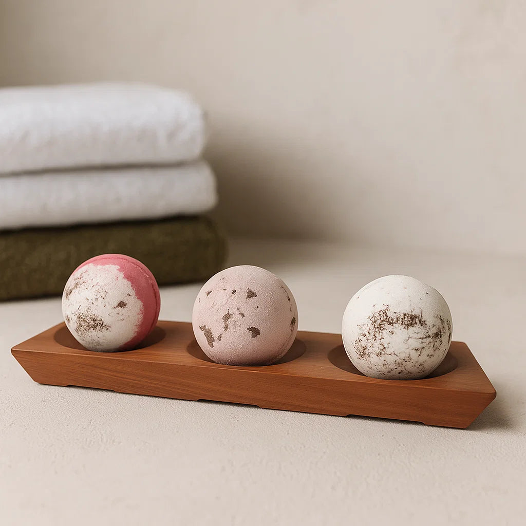Porte Savon bois luxe - 3 compartiments