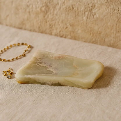 Porte savon natruel en Onyx miel