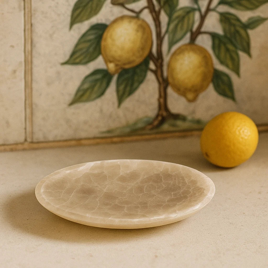 Porte savon ovale en Onyx