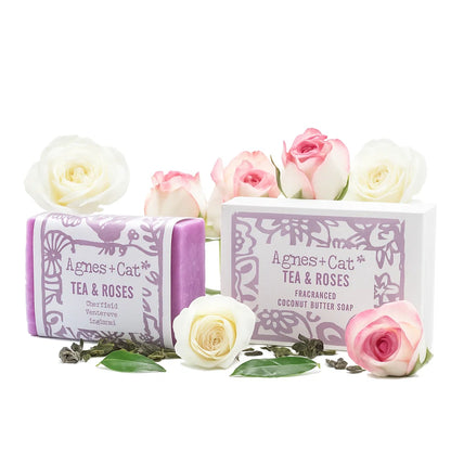 Savon Artisanal Thé et Rose – Douceur et Parfum Raffiné