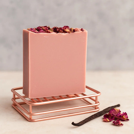 Savon Artisanal à l'Huile de Coco - Rose et Vanille