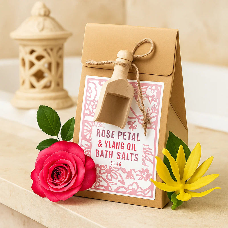 Sels de bain de l'Himalaya Ylang et p&eacute;tales de rose Astroya