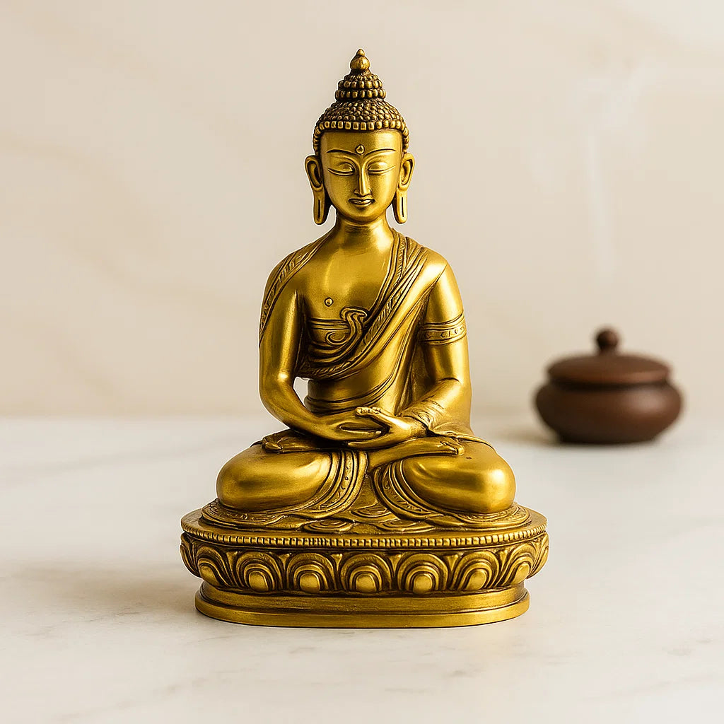 Bouddha Amithaba laiton monochrome