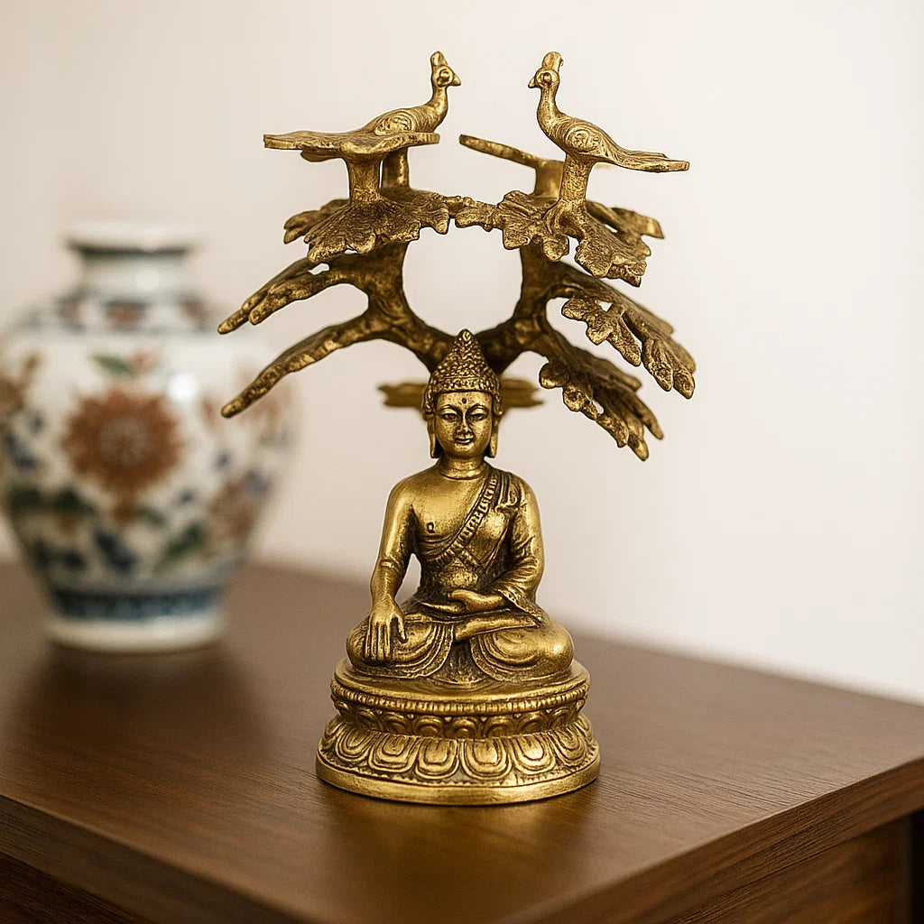 Bouddha Sakyamuni avec arbre de la Bodhi