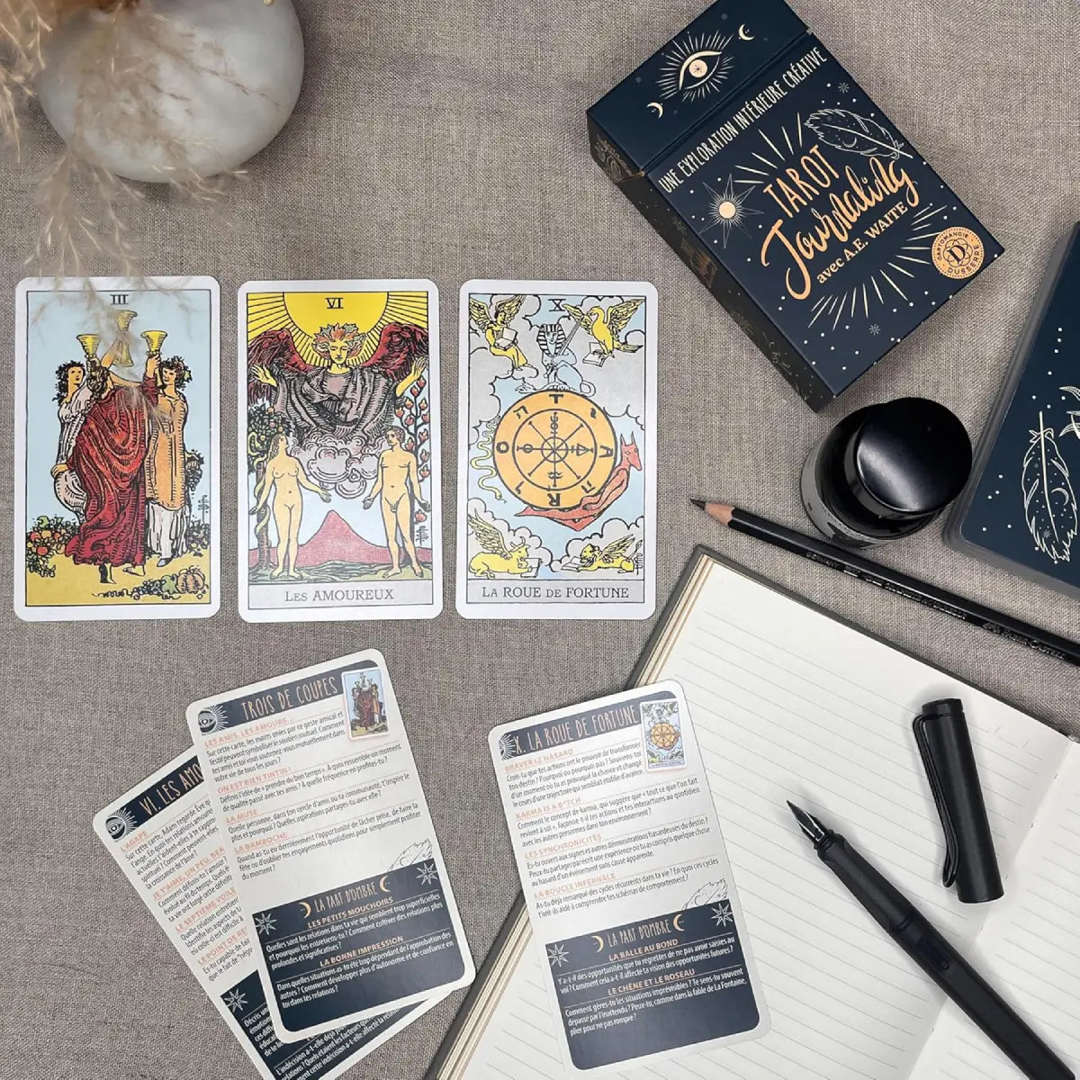 Tarot Journaling vue de dessus