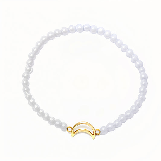 Bracelet Pierre de Lune avec charm Lune