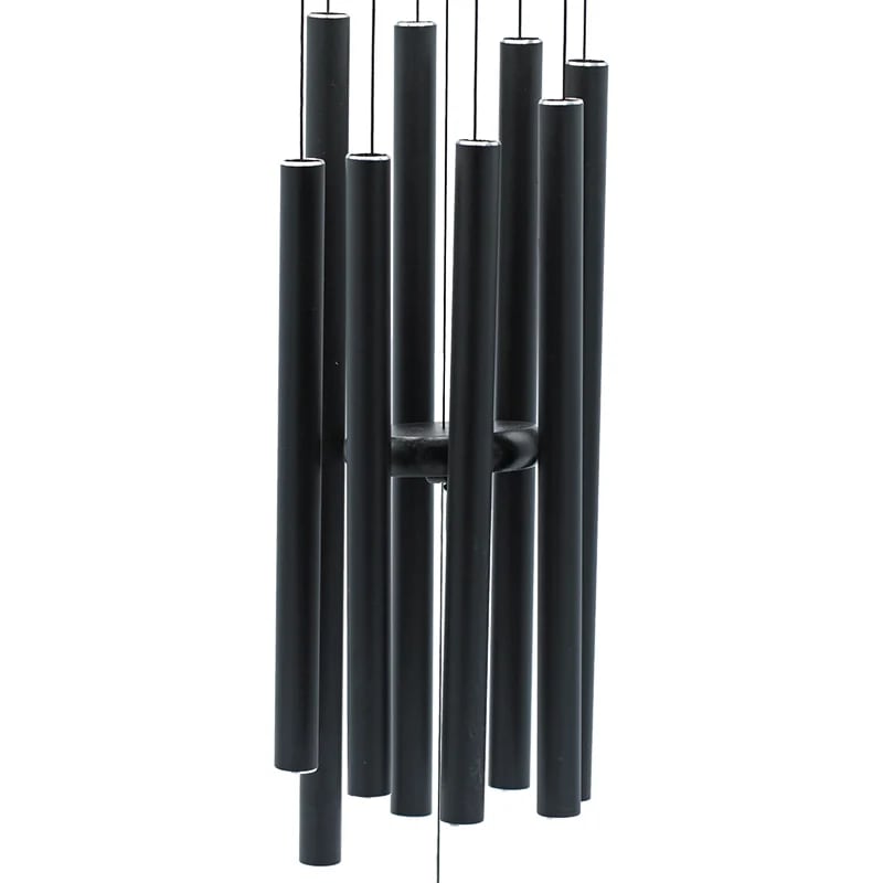 Détail des tubes en aluminium du carillon à vent Pure Sound 95 cm, design élégant et sonorité apaisante