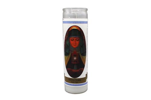 Bougie en verre, Sainte Clara